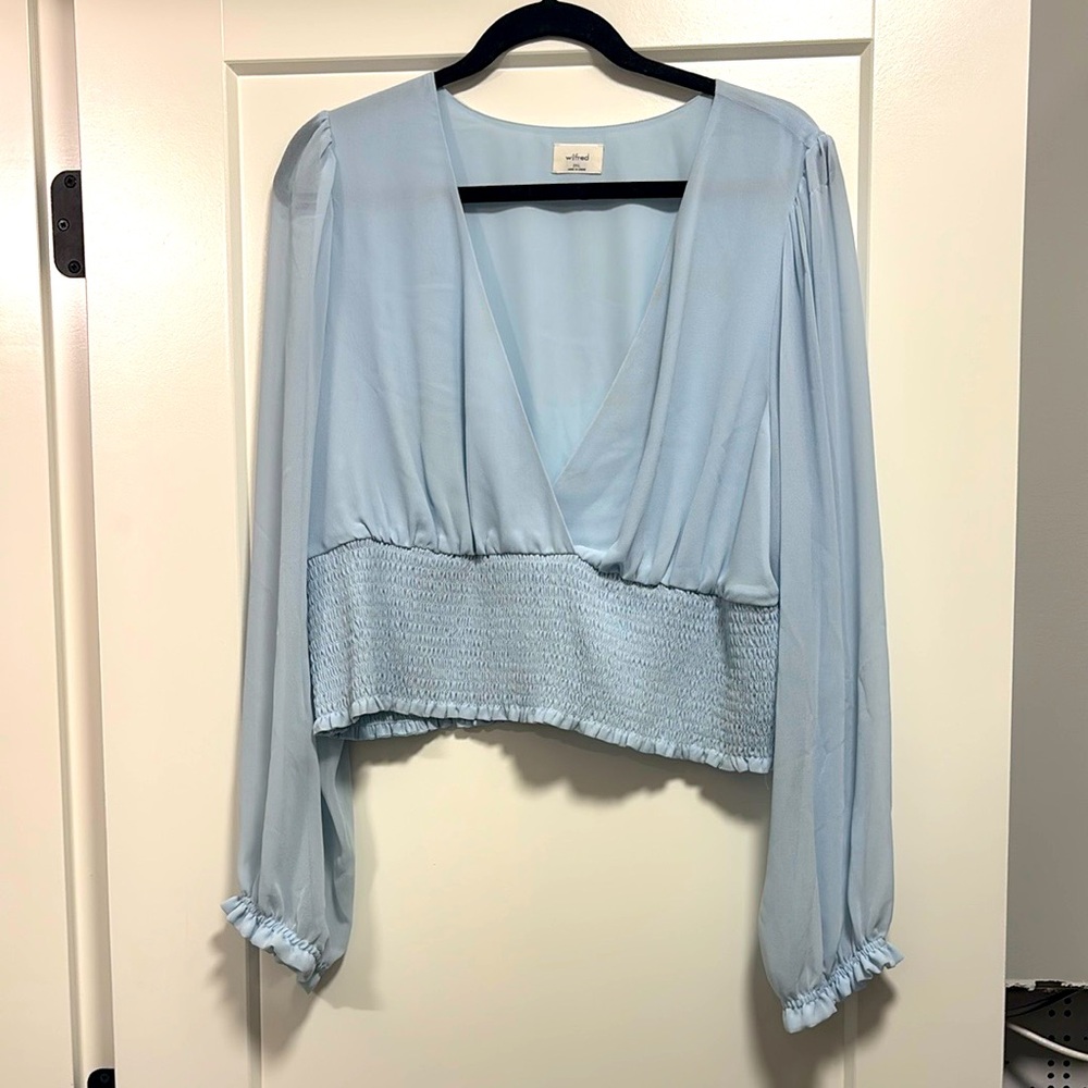 Wilfred Baby Blue Wistful Women's Top Size 2XL